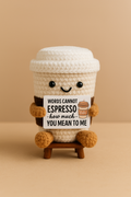 Crochet Coffee Cup with Message Card Gift