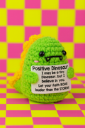 Crochet Dinosaur Amigurumi: Positive Desk Buddy, Kawaii Dino Plush