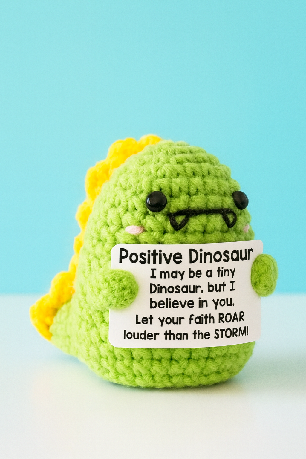 Crochet Dinosaur Amigurumi: Positive Desk Buddy, Kawaii Dino Plush