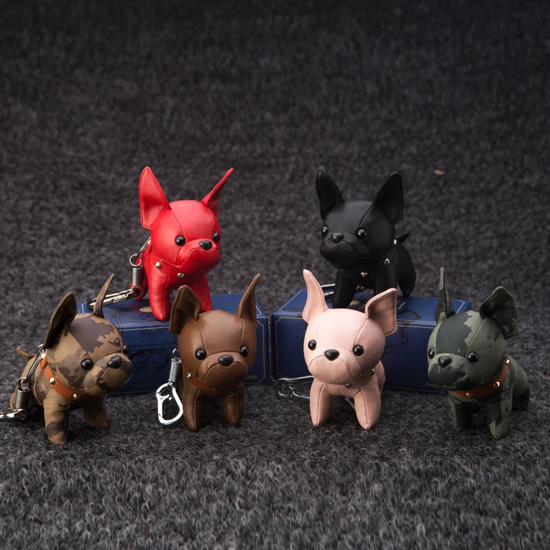 Punk French Bulldog Bag Charm