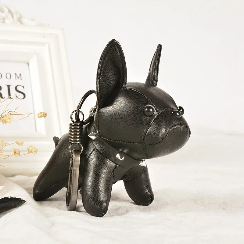 Punk French Bulldog Bag Charm