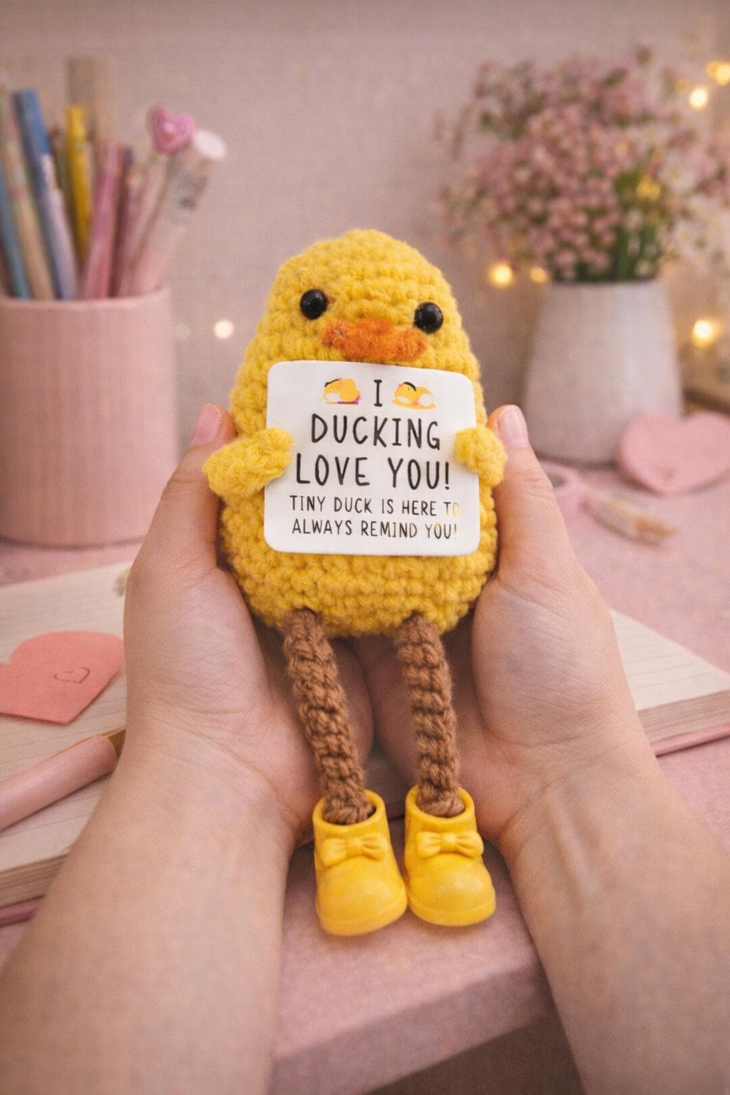 I Ducking Love You Crochet Duck Plush Funny Love Gift
