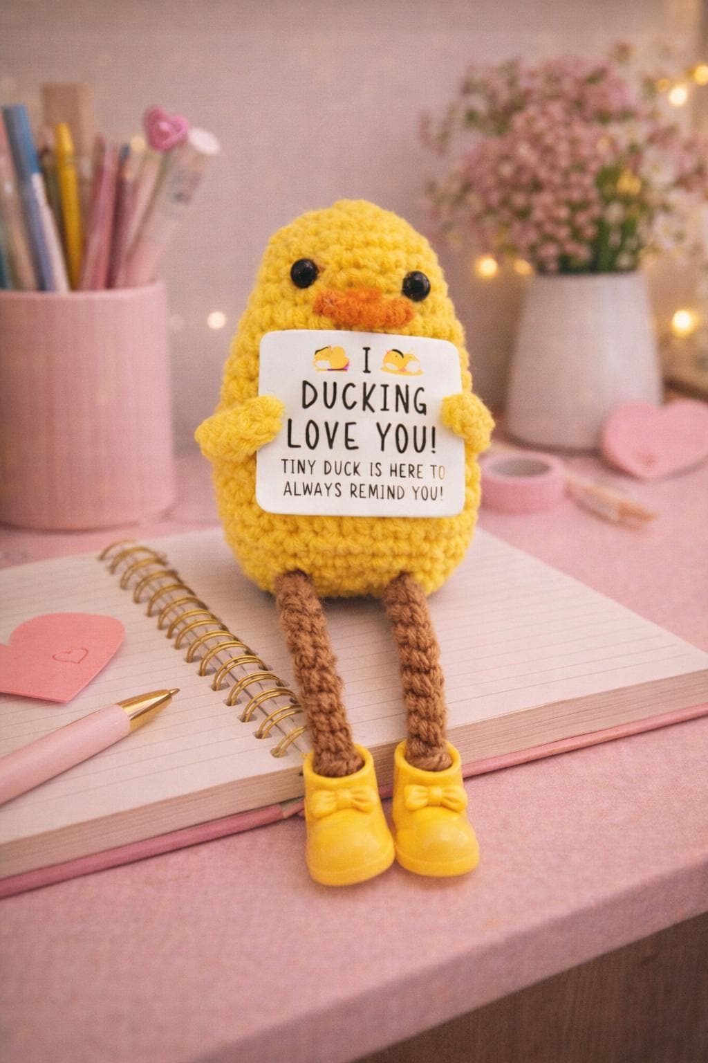 I Ducking Love You Crochet Duck Plush Funny Love Gift